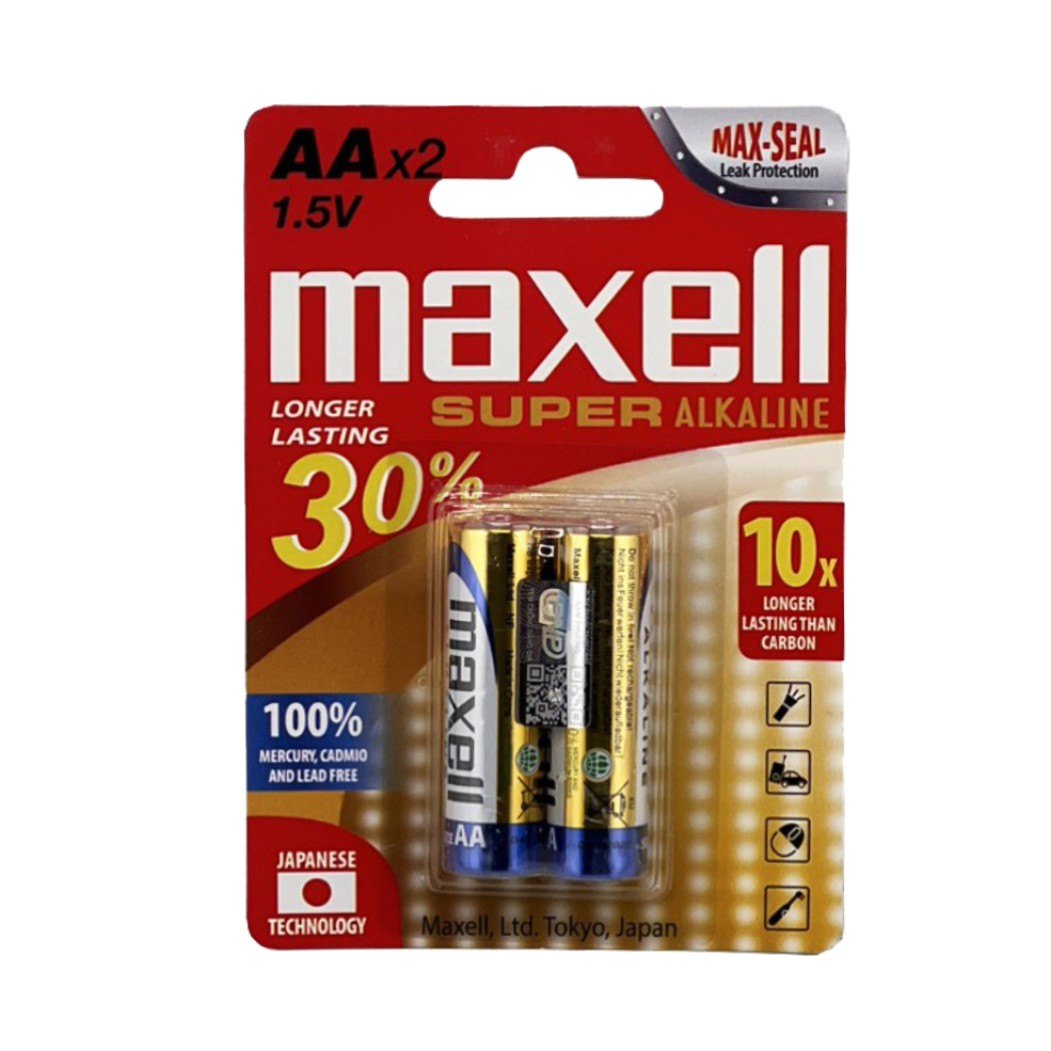 Pin AA Maxell Super Alkaline LR6 Vỉ 2 Viên Chính Hãng - Nhà Phân Phối ...